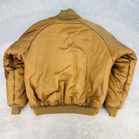 Columbia Jacket Mens Large Reversible Camo Duck Hunting Bomber Brown Nylon Down - Picture 4 of 11